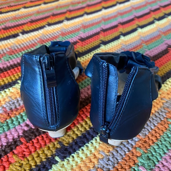 Patrizia Black Zipper Back Harlequin-B Wedge Sandles size 38 - Picture 9 of 11